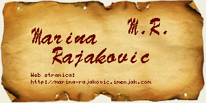 Marina Rajaković vizit kartica
